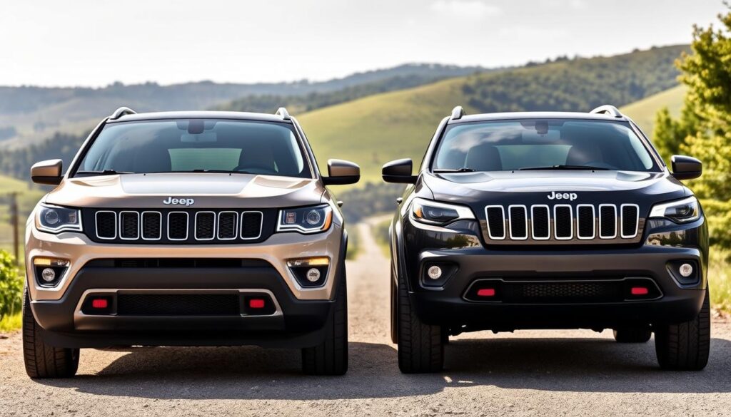 Jeep Compass and Cherokee Exterior Comparison