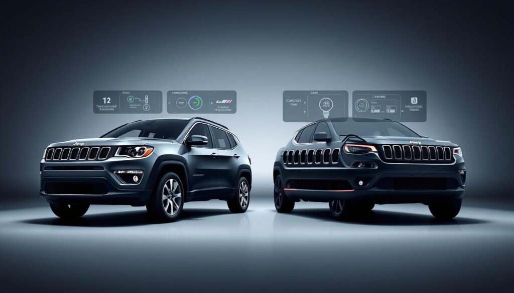Jeep Compass vs Cherokee Technology Comparison