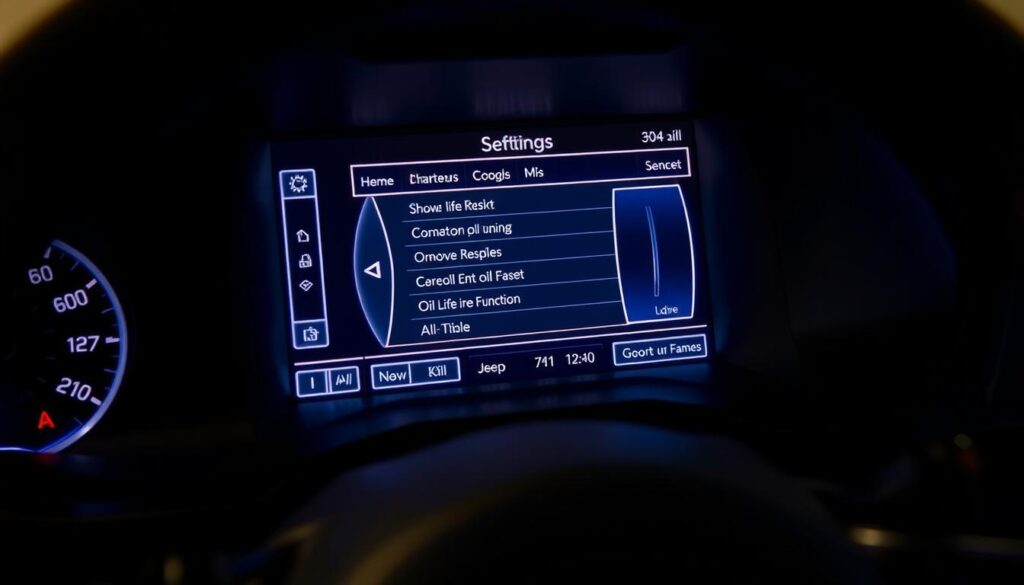 jeep cherokee dashboard menu